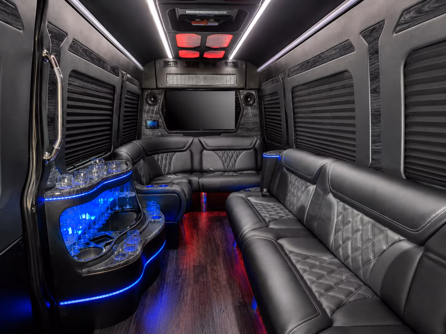 menifee 40 passenger party bus interior